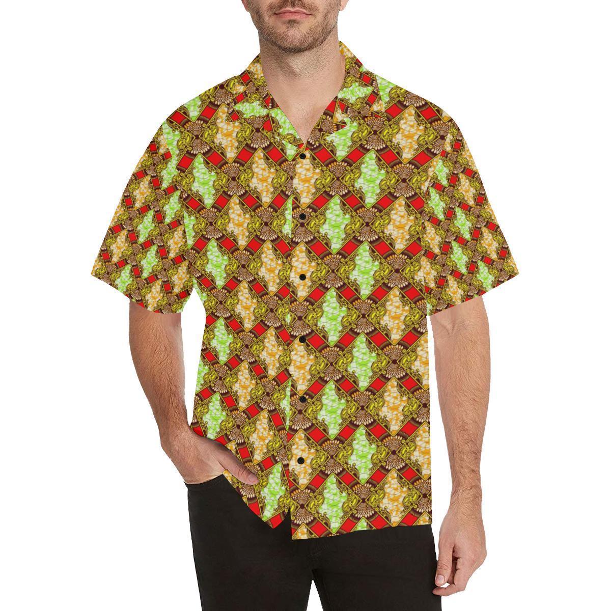 African Classic Print Pattern Hawaiian Shirt