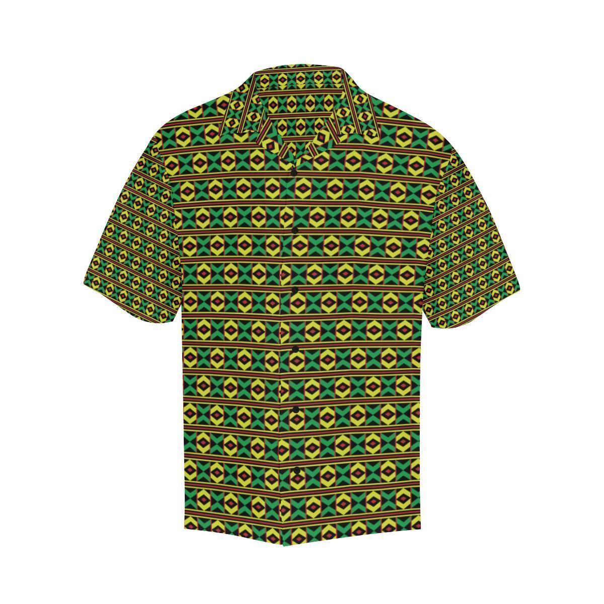 African Geometric Print Pattern Hawaiian Shirt