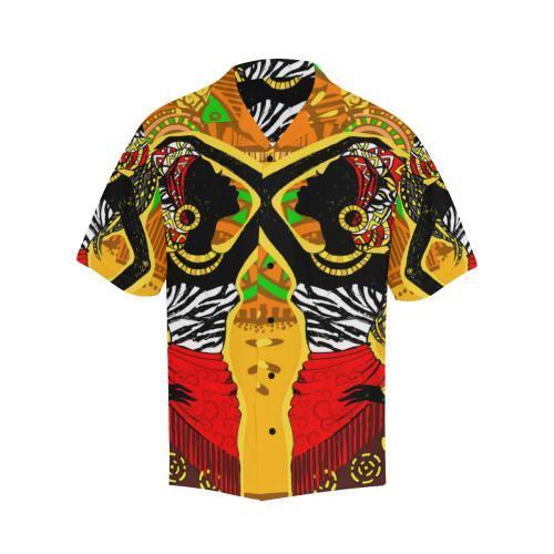 African Girl Print Hawaiian Shirt