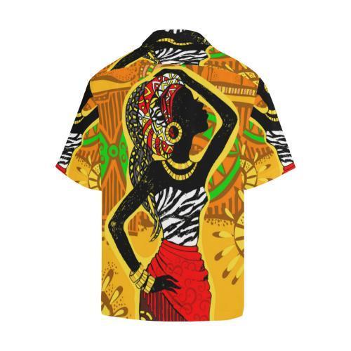 African Girl Print Hawaiian Shirt