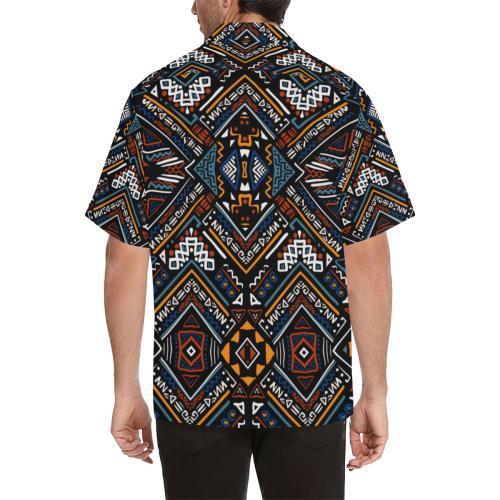 African Kente Print Hawaiian Shirt