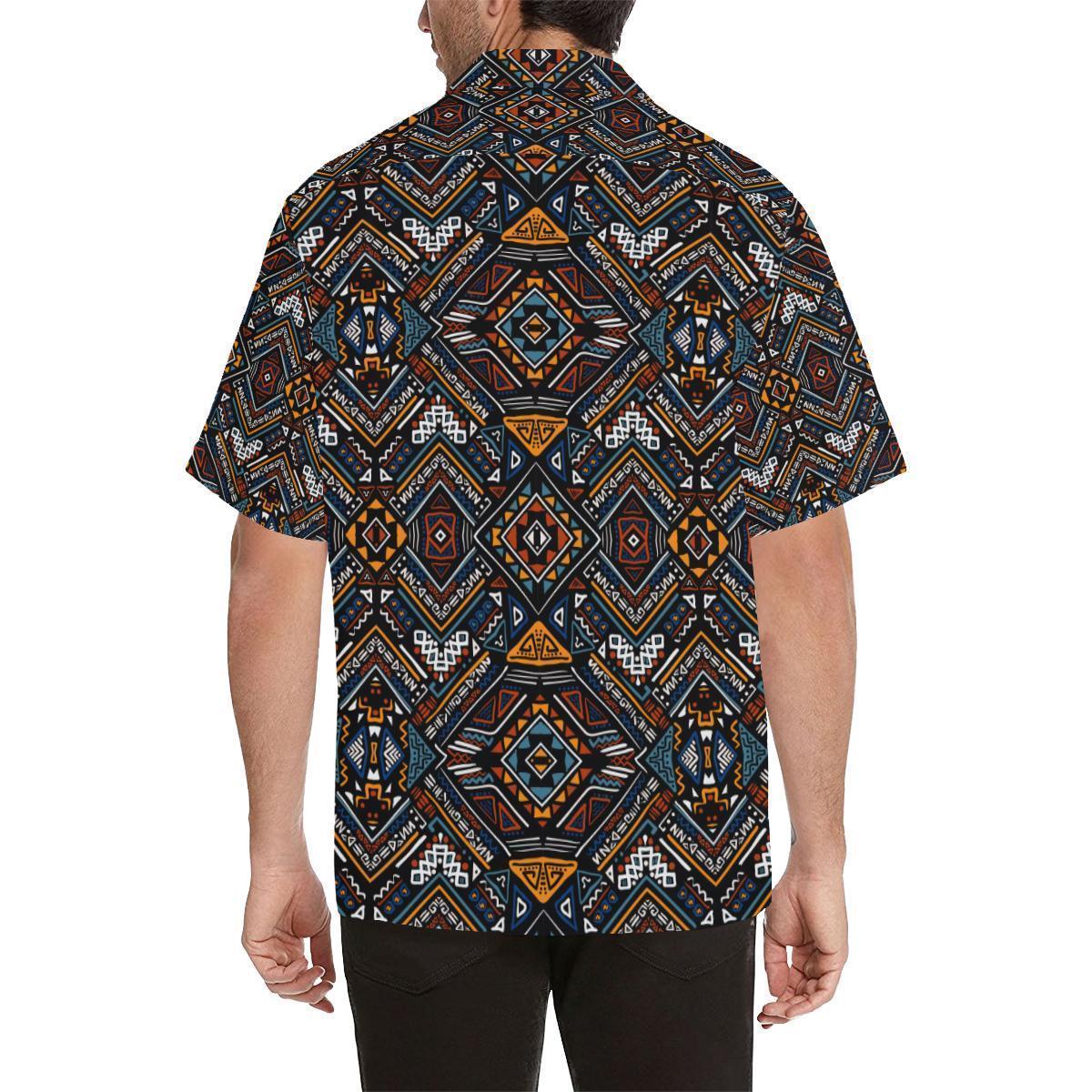 African Kente Print V Hawaiian Shirt