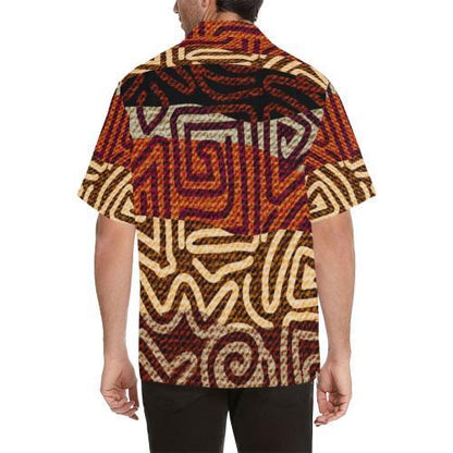 African Pattern Print Hawaiian Shirt