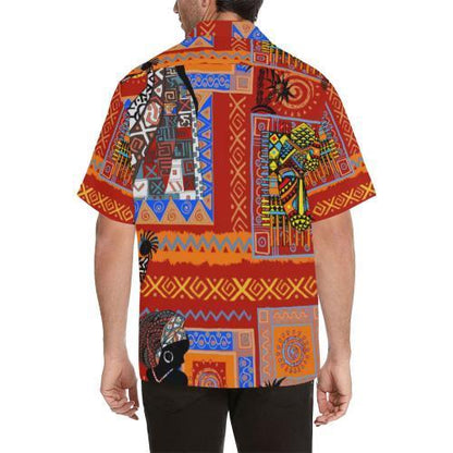 African Print Pattern Hawaiian Shirt