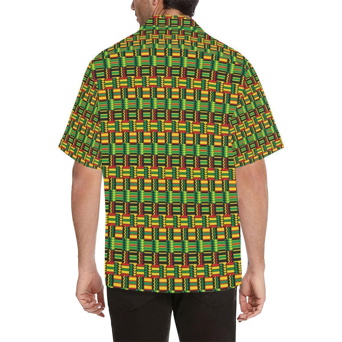 African Zip Zag Print Pattern Hawaiian Shirt