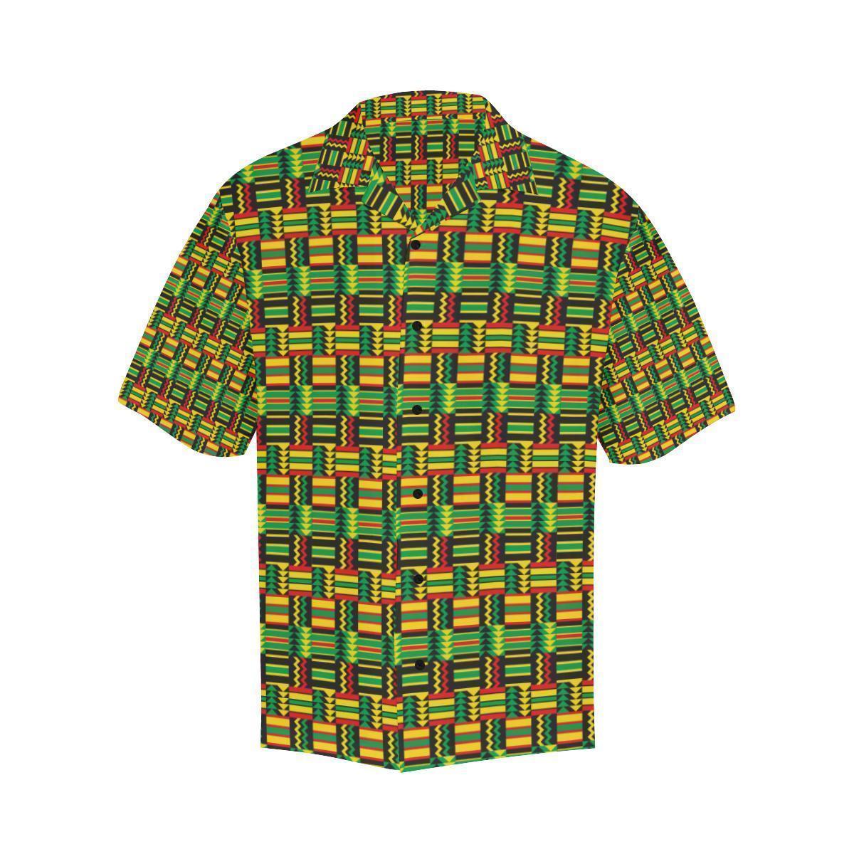 African Zip Zag Print Pattern Hawaiian Shirt