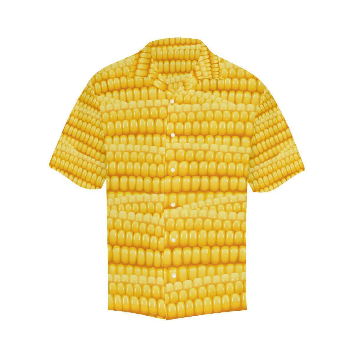 Agricultural Corn Cob Pattern Hawaiian Shirt