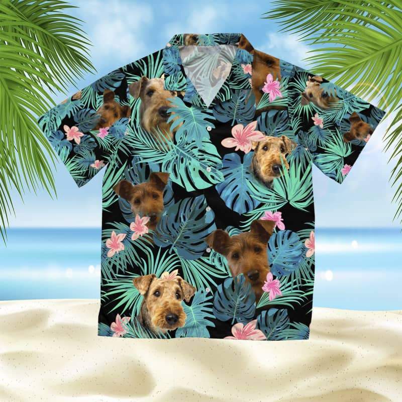 Airedale Terrier - Summer Leaves Hawaiian Shirt