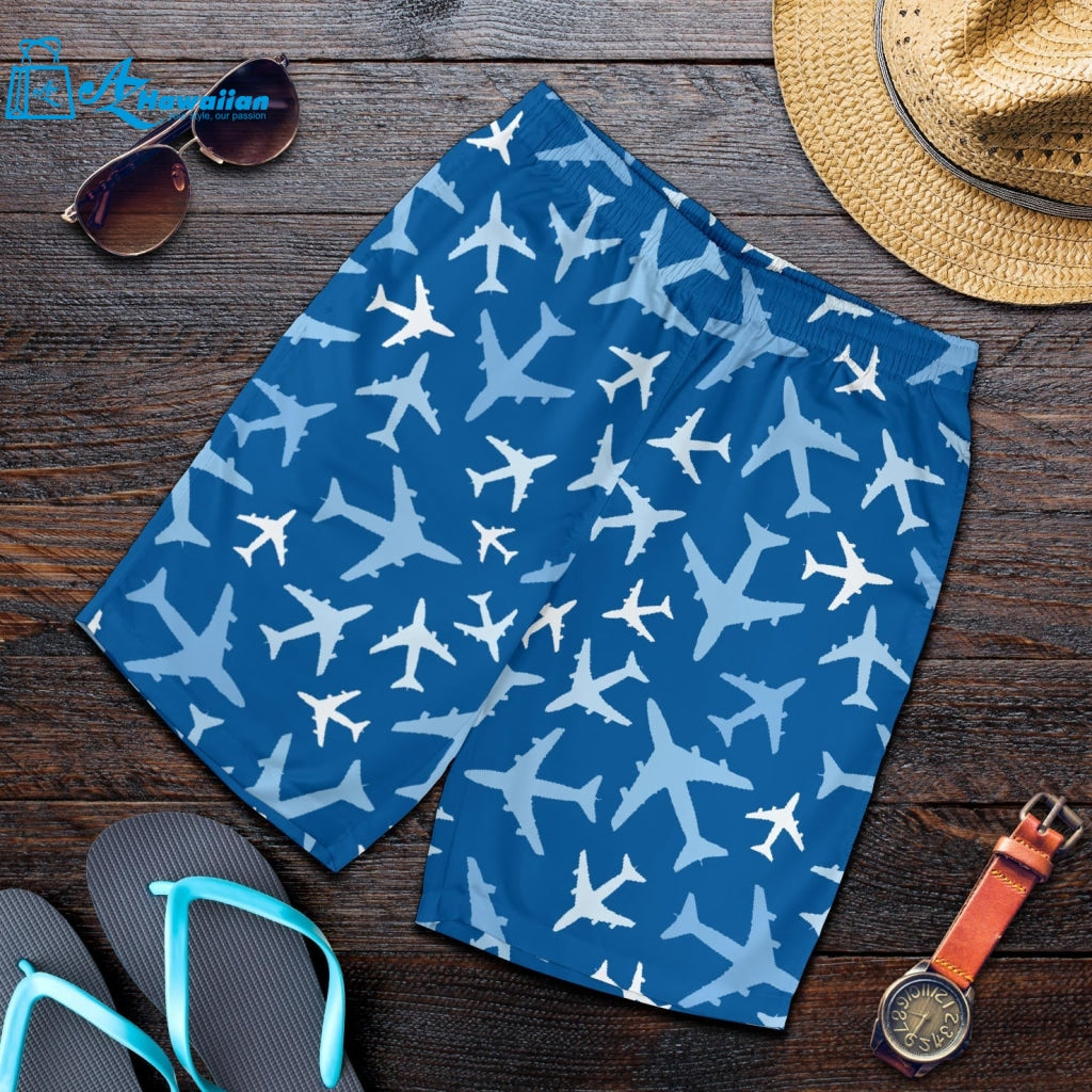 Airplane Pattern In The Sky Men Shorts