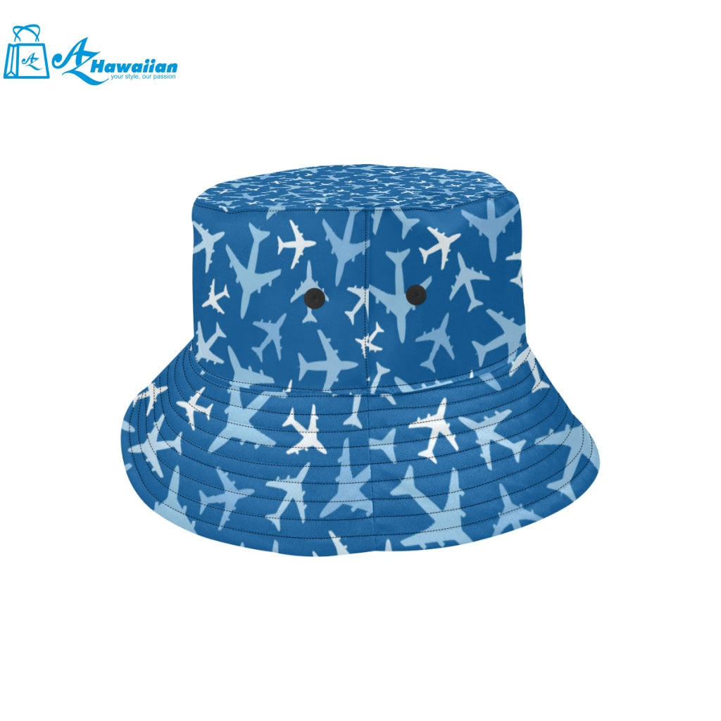 Airplane pattern in the sky Unisex Bucket Hat