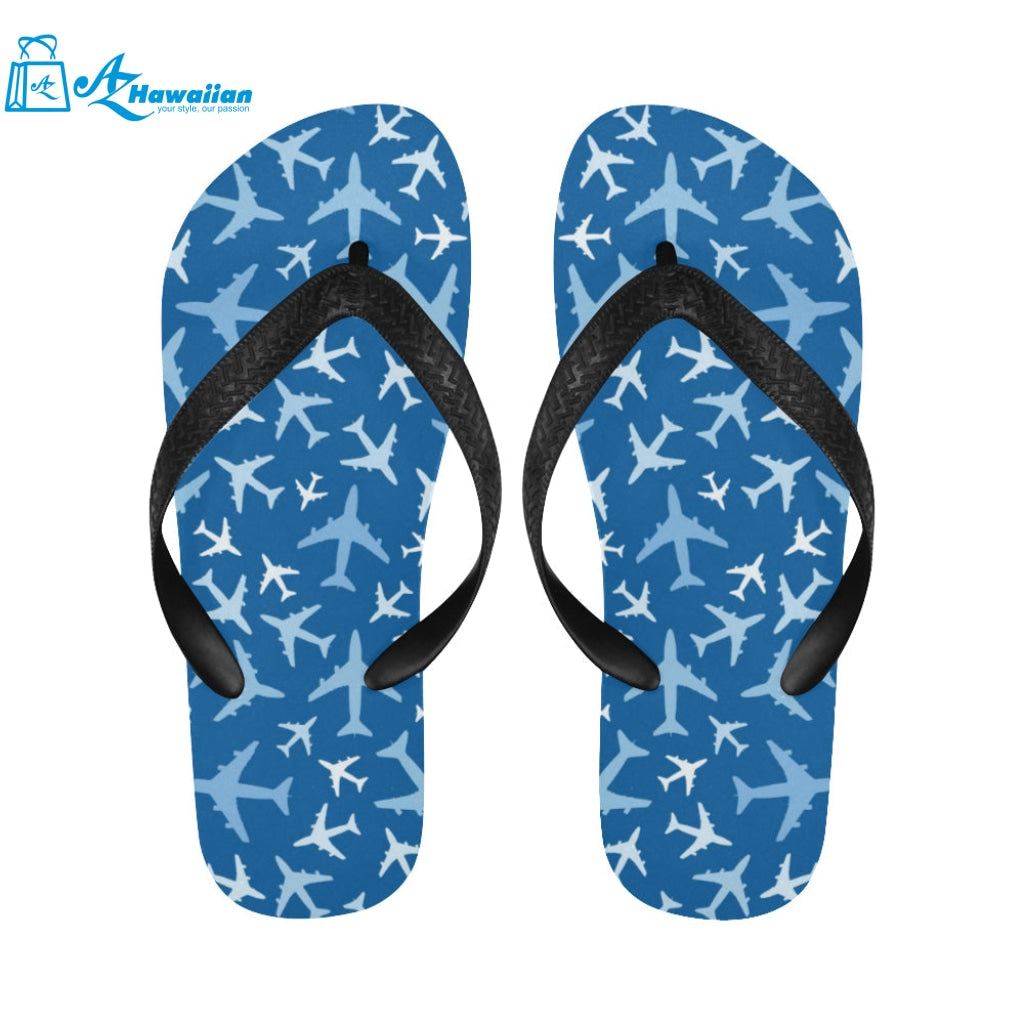 Airplane pattern in the sky Unisex Flip Flops