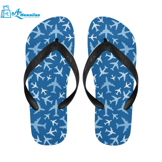 Airplane pattern in the sky Unisex Flip Flops