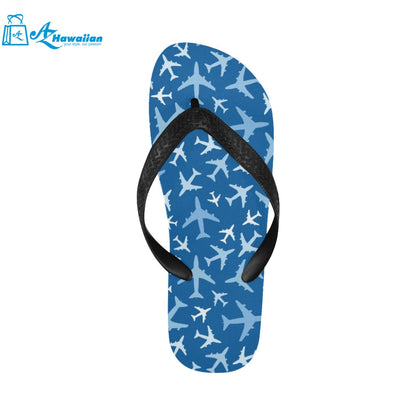 Airplane pattern in the sky Unisex Flip Flops