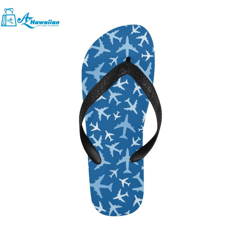 Airplane pattern in the sky Unisex Flip Flops