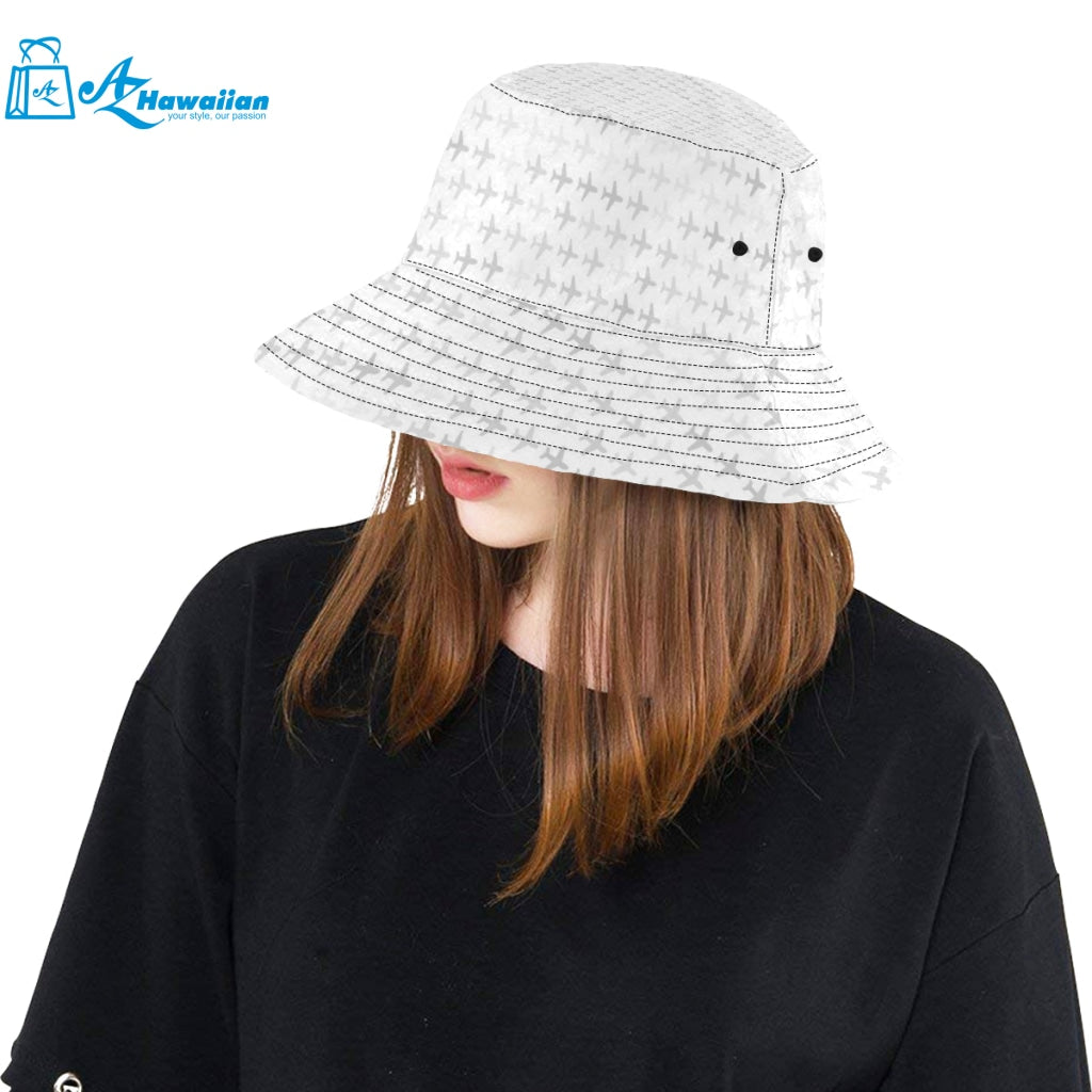 Airplane print pattern Unisex Bucket Hat