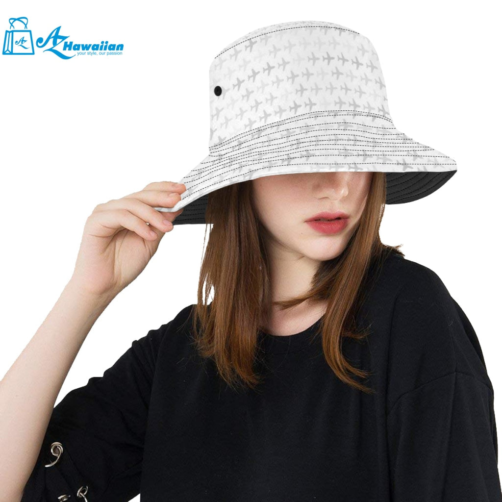 Airplane print pattern Unisex Bucket Hat