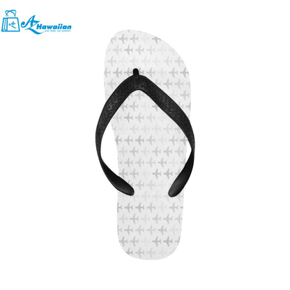 Airplane print pattern Unisex Flip Flops