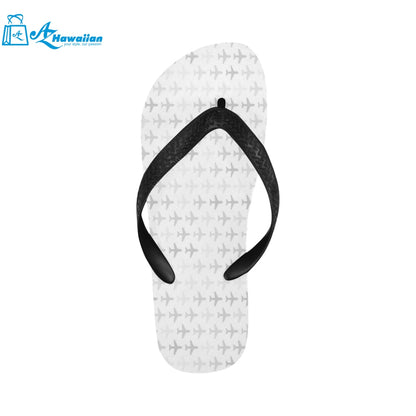 Airplane print pattern Unisex Flip Flops