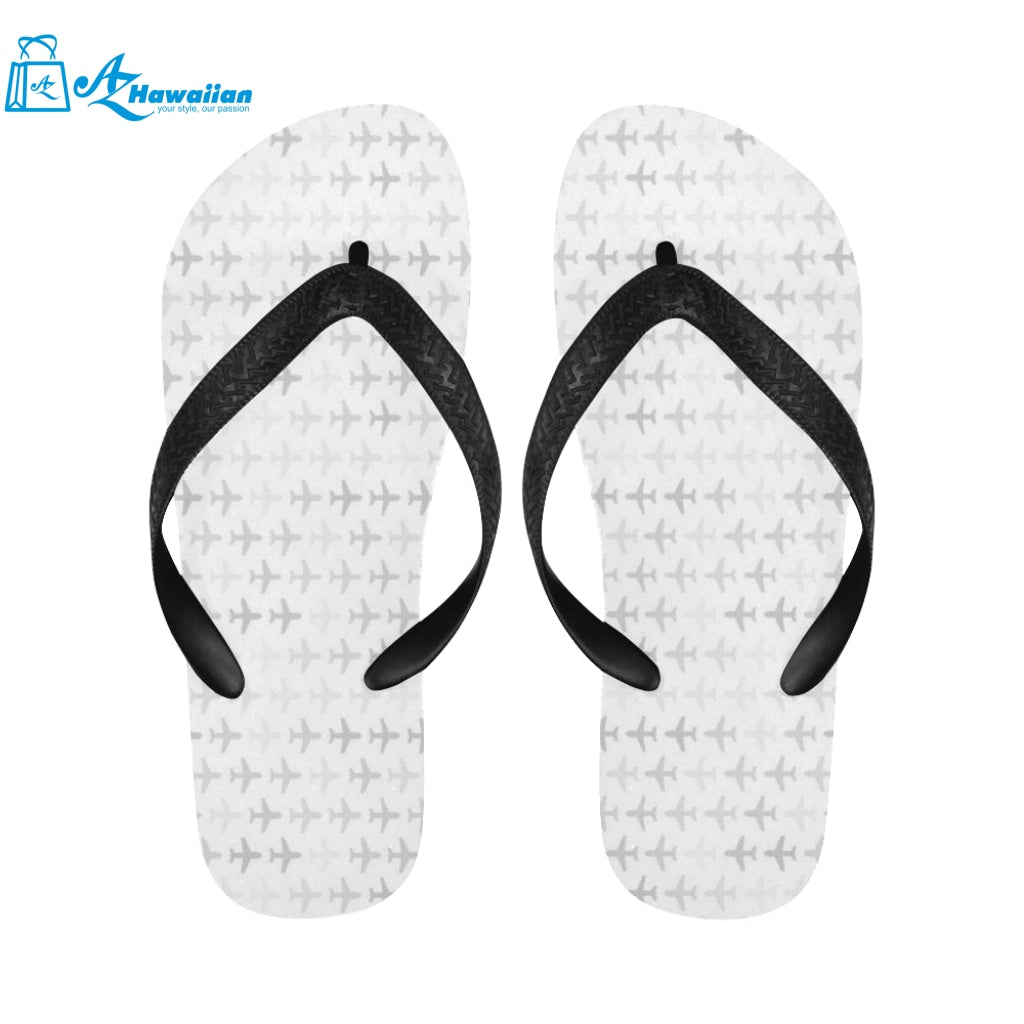 Airplane print pattern Unisex Flip Flops