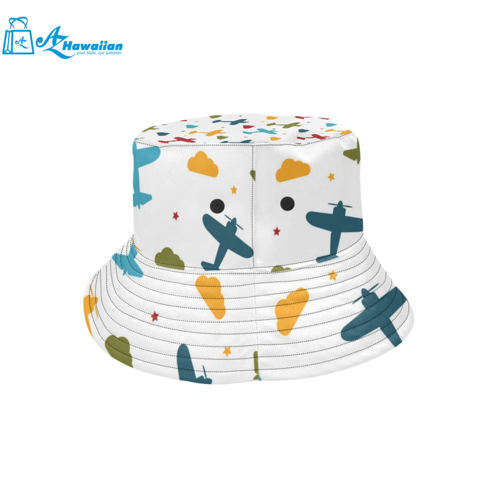 Airplane star cloud colorful Unisex Bucket Hat