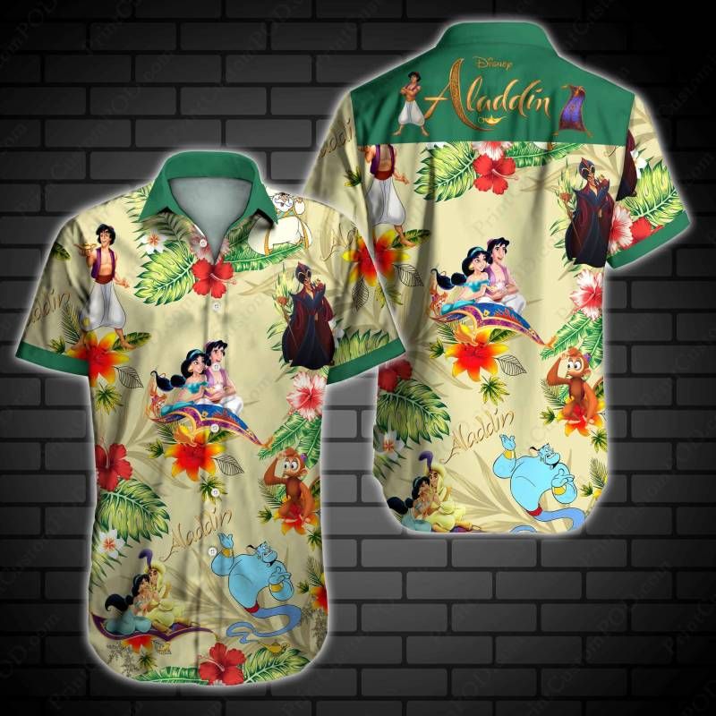 Aladdin Hawaiian Graphic Print Short Sleeve 