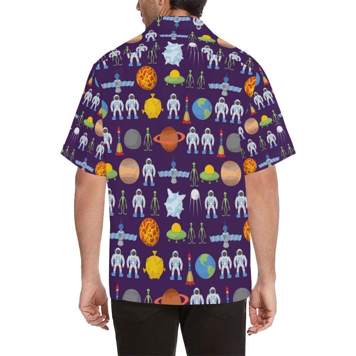 Alien Astronaut Planet Hawaiian Shirt