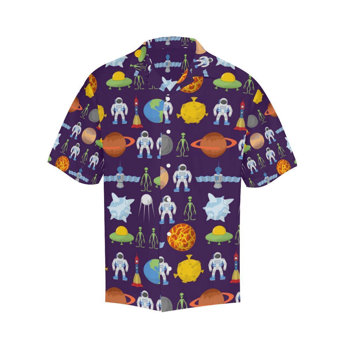 Alien Astronaut Planet Hawaiian Shirt