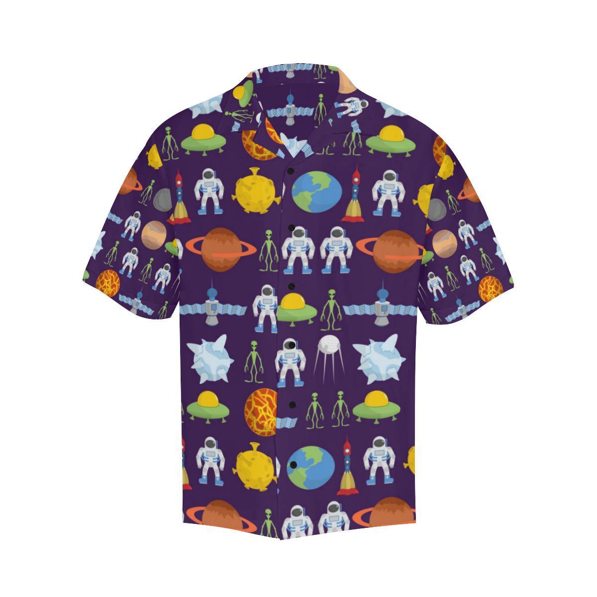 Alien Astronaut Planet Hawaiian Shirt