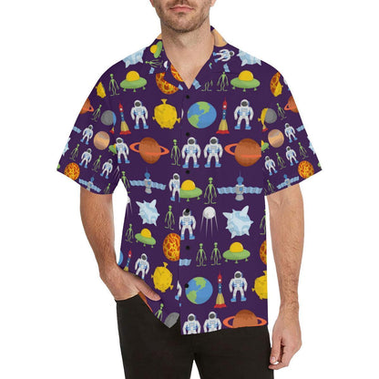 Alien Astronaut Planet Hawaiian Shirt