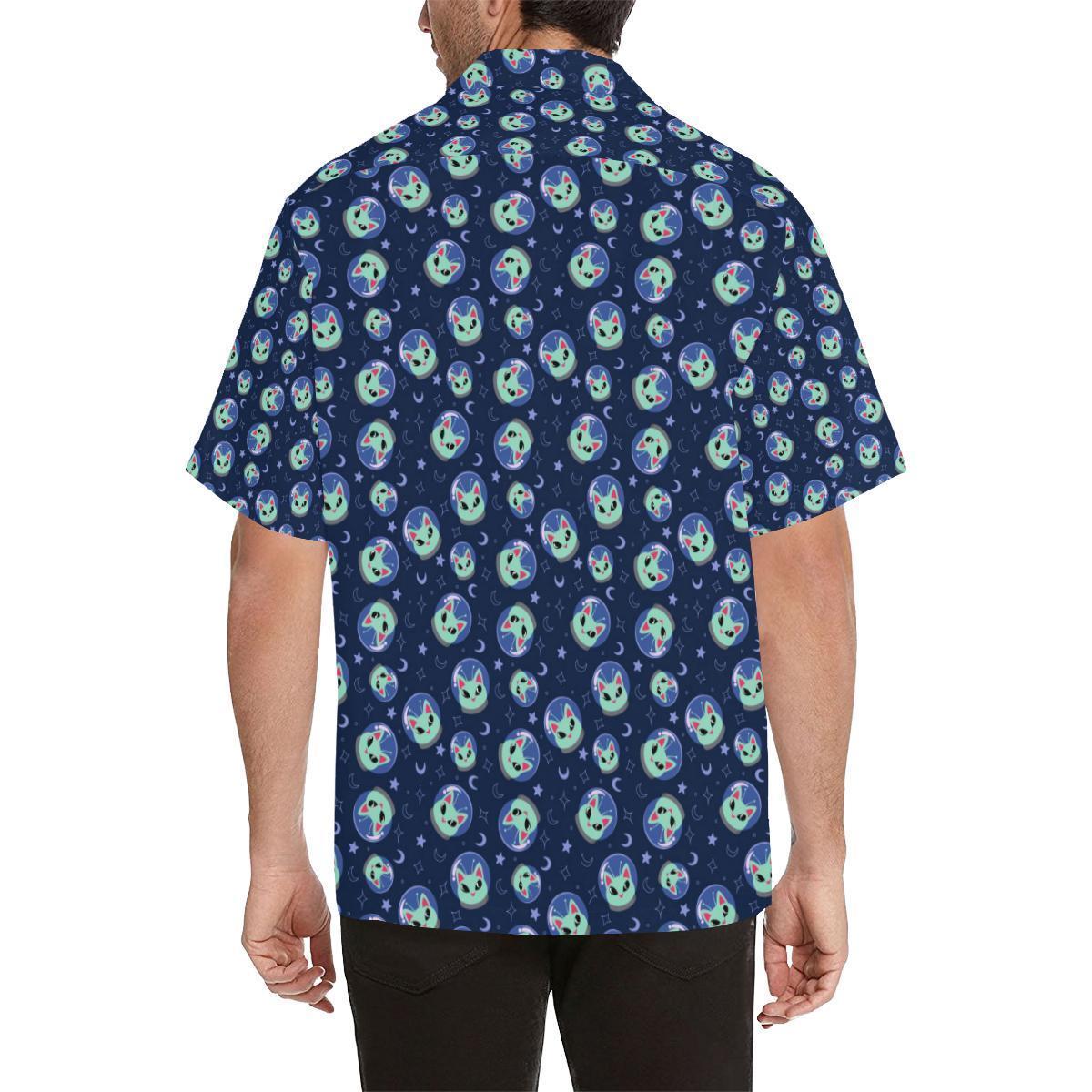 Alien Cat Hawaiian Shirt