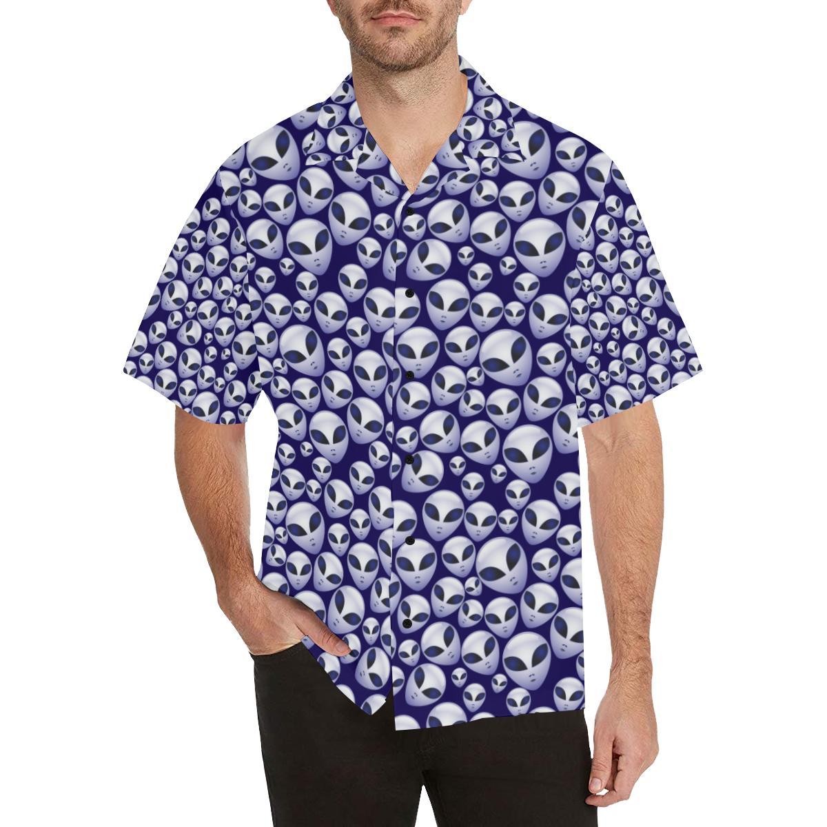 Alien Head Extraterrestrial Hawaiian Shirt