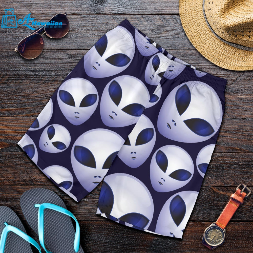 Alien Pattern Print Design 01 Men Shorts