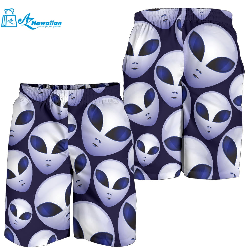 Alien Pattern Print Design 01 Men Shorts