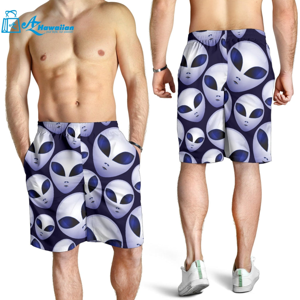 Alien Pattern Print Design 01 Men Shorts