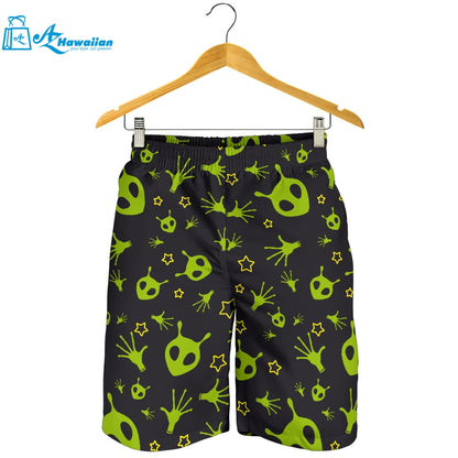 Alien Pattern Print Design 02 Men Shorts