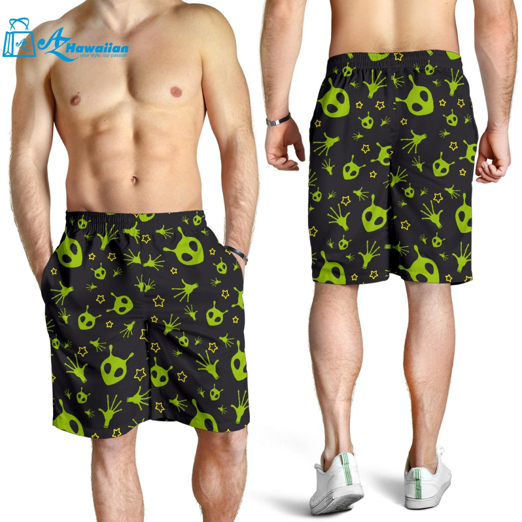 Alien Pattern Print Design 02 Men Shorts