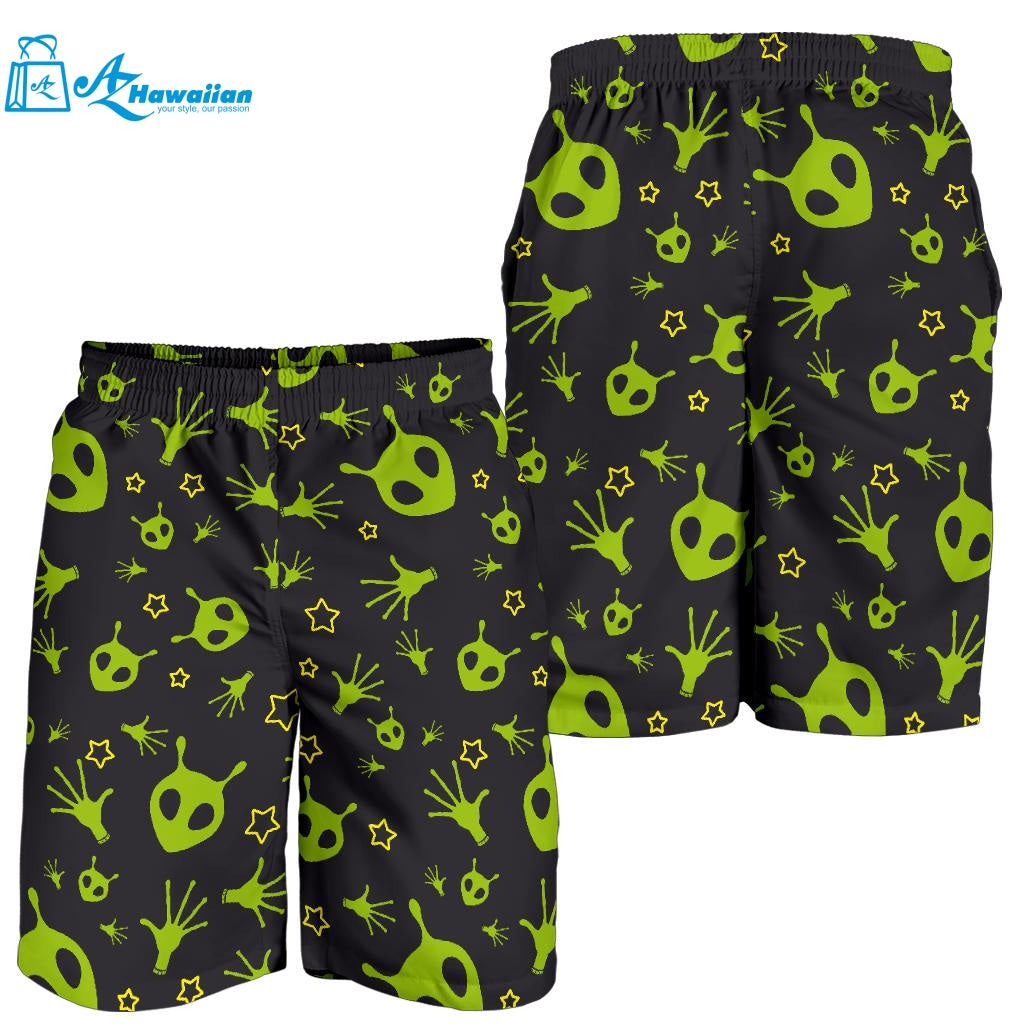 Alien Pattern Print Design 02 Men Shorts