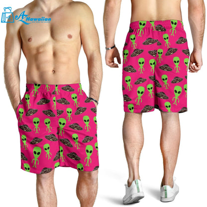 Alien Pattern Print Design 03 Men Shorts