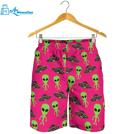 Alien Pattern Print Design 03 Men Shorts