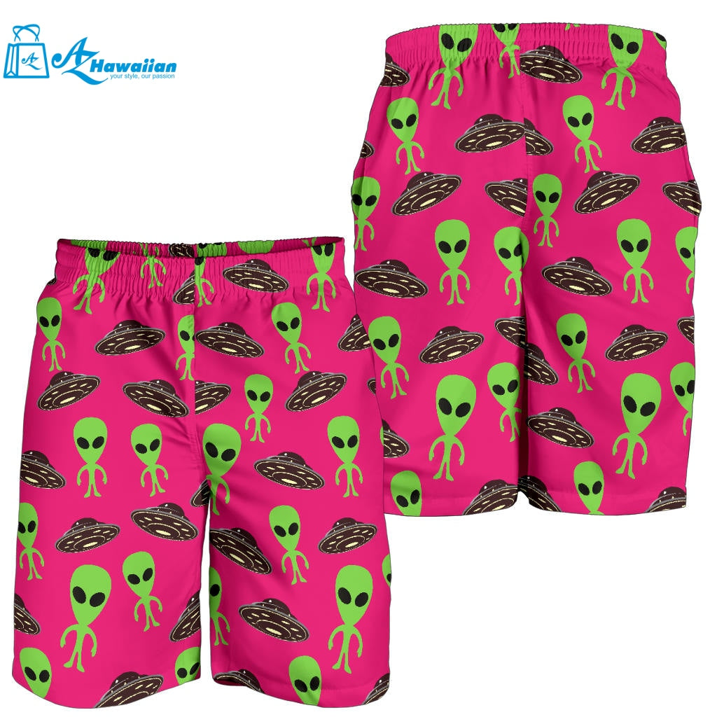 Alien Pattern Print Design 03 Men Shorts