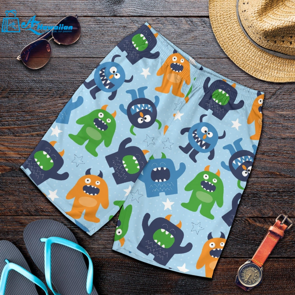 Alien Pattern Print Design 04 Men Shorts