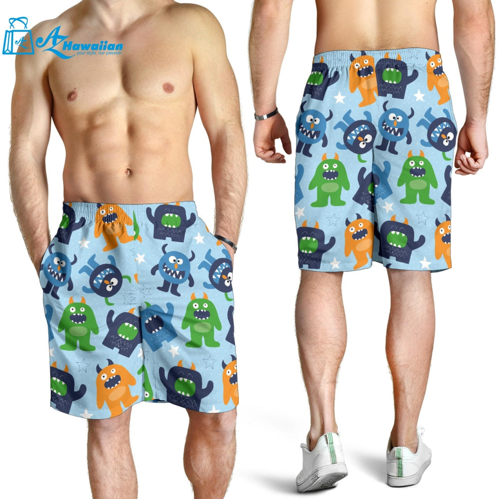 Alien Pattern Print Design 04 Men Shorts