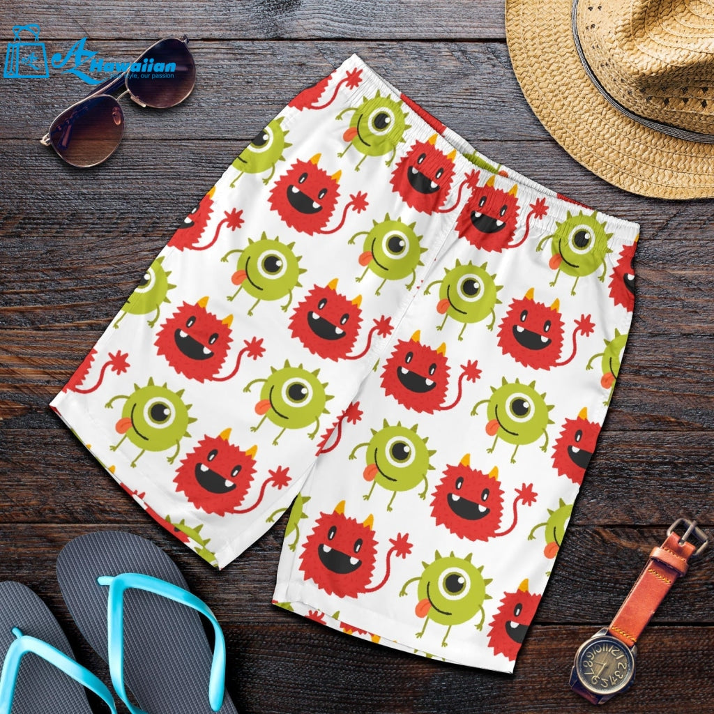 Alien Pattern Print Design 05 Men Shorts