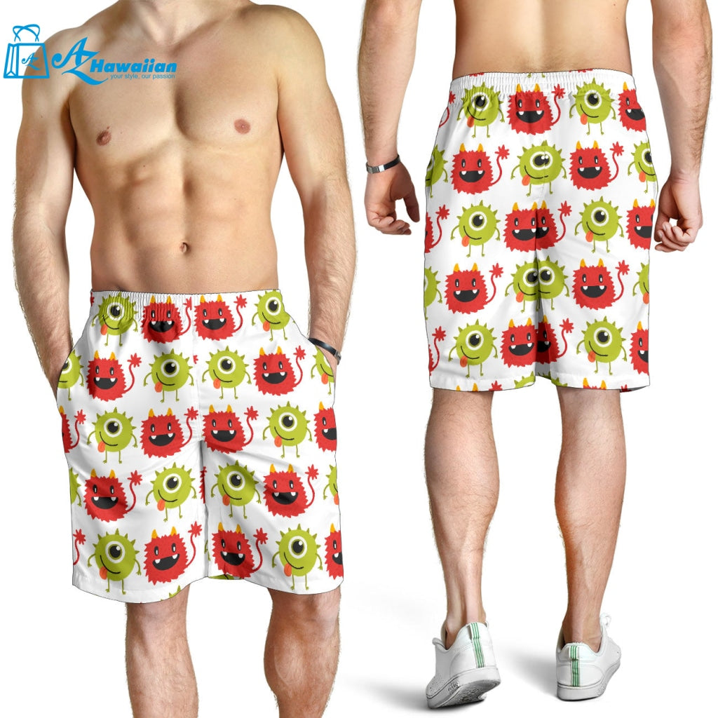 Alien Pattern Print Design 05 Men Shorts