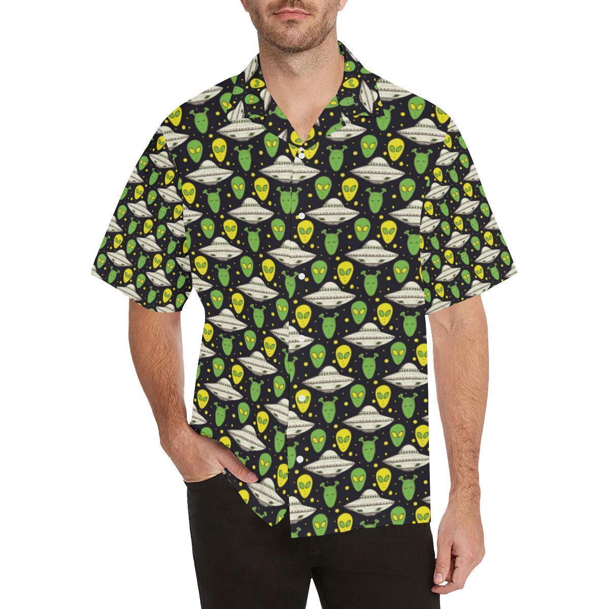 Alien Ufo Pattern Hawaiian Shirt