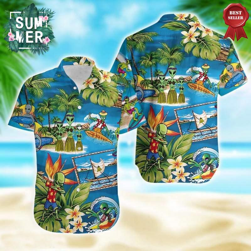 Alien Summer Tropical Hawaiian Shirt