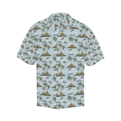 Aloha Hawaii Island Design Themed Print Hawaiian Shirt