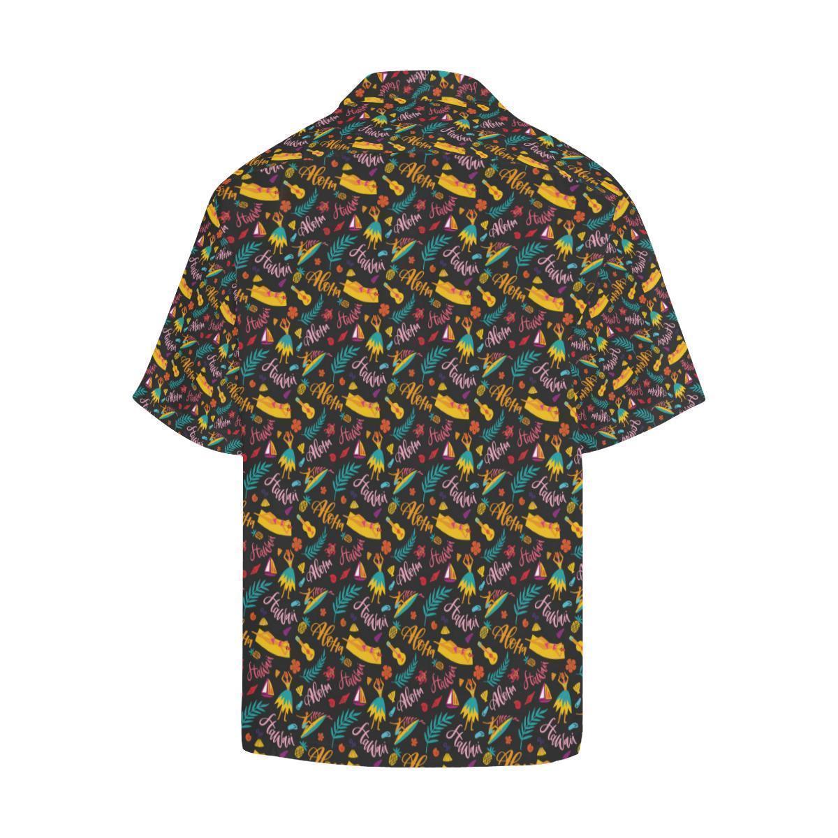 Aloha Hawaii Summer Design Themed Print Hawaiian Shirt