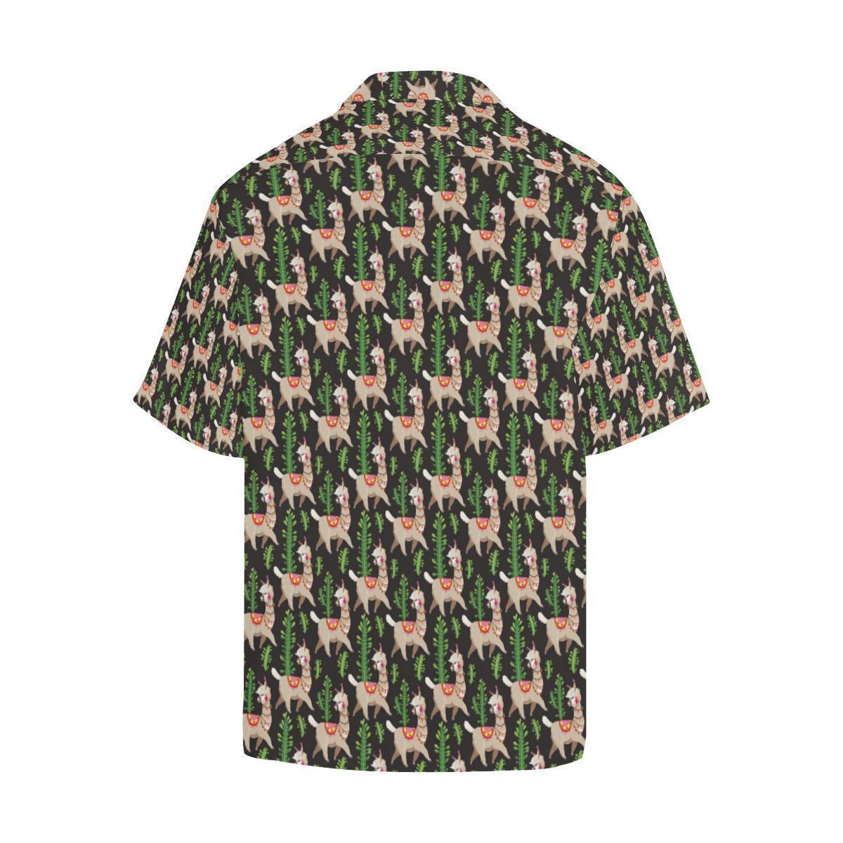 Alpaca Cactus Design Themed Print Hawaiian Shirt