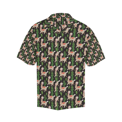 Alpaca Cactus Design Themed Print Hawaiian Shirt